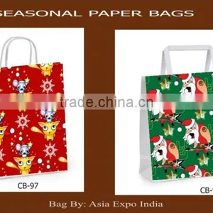 Decorative Paper Gift Bags With Glossy Finish thumbnail-2