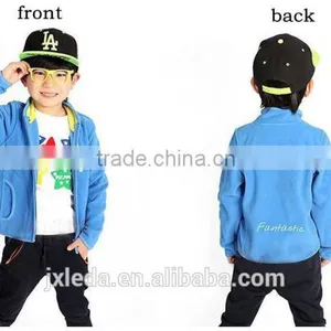 Brand 4-12Y Spring Boys And Girls Cardigan Coat Jacket Kids Pure Color Outfit Kids Clothings Children Polar Fleece Jacket thumbnail-2