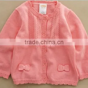 Custom Trendysweet Cute Bows Infant Toddler Girls Latest Pink Cardigan Sweater thumbnail-1