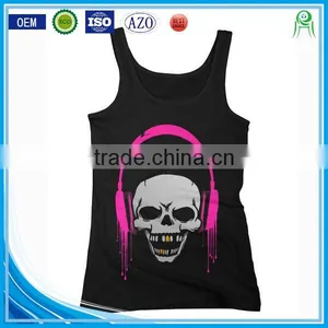 China Custom Printing 100 Cotton Stringer Tank Top Women thumbnail-1
