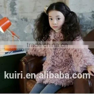 Toddlers Kids Girls Faux Lamb Fur Furry Shaggy Warm Jacket Trench Coat Outwear thumbnail-1