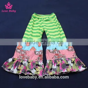 Watermelon Red Floral Shirt With Splicing Big Sleeve Ruffle Trousers Kids Fashion Clothing Set LBYTZ001-45 thumbnail-2