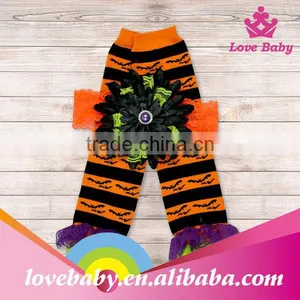 Wholesale Halloween Style Orange With Black Polka Stripe Baby Chevron Leg Warmer LBE4091394 thumbnail-1