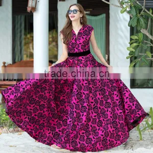 Z&M Floral Beach Dress Summer Beach Dress Beach Party Wear Dress thumbnail-2