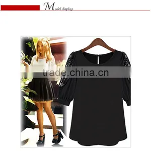 European and American Style Large Size Look Slim Chiffon Fashion Summer Latest Loose t Shirt thumbnail-4
