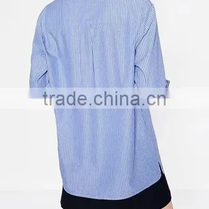 Runwaylover EY2341B New Design 2017 Women Fashion Embroidery Stripe Blouse thumbnail-4