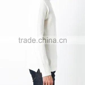 High Quality Cream Roll Neck Jumper Wool Sweater Men thumbnail-2