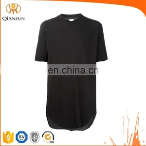 Cheap Plain Black T-shirts, New Style Men Plain Long Length T-shirts thumbnail-1