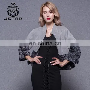 Hot Sale Factory Directly Women Grey Cashmere Coats thumbnail-1