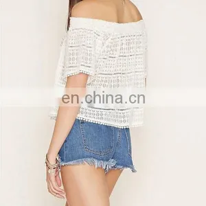Korean Lace Off Shoulder Top thumbnail-3