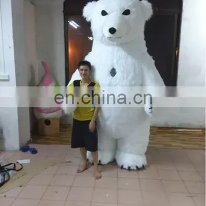 New Arrival!!!HI CE Funny Inflatable Polar Bear Costume in 2 Meters,inflatable Mascot Costume for Adult With High Quality thumbnail-1