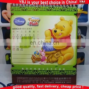 Custom High Quality Wholesale Desk / Wall Calendar Printing Professional Color 2016 Desk Calendar Printing Digital Wall Calendar thumbnail-5