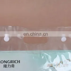 Transparent Custom Flat Bottom Plastic Pvc Gift Bag Cosmetic Bag Pvc Packaging Bag With Handing thumbnail-3