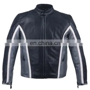 HMB-0404A LEATHER MOTORBIKE JACKETS MOTORCYCLE BIKER COATS thumbnail-4