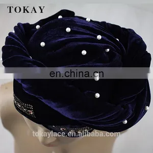 2017 Wholesale Velvet Turban Headtie for Party thumbnail-1