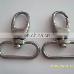 Manufacture Supply Metal Swival Eye Snap Hook Metal Lobster Clasp for Handbag Purse thumbnail-4