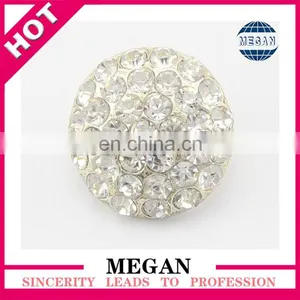 2016 New Design Snowflake Metal Rhinestone Knot White Jewelry Buttons for Clothing thumbnail-1