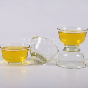 Wholesale Factory Price Amazon Custom Logo 50ml Handmade Kungfu Pyrex Glass Gongfu Tea Cup thumbnail-4