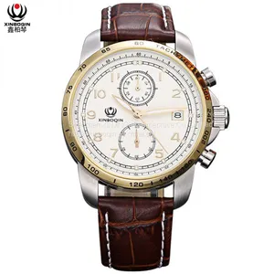 XINBOQIN Manufacturer LOGO Custom Fashion Business High Quanlity Simple Design 2018 Luxury Quartz Brand Name Stainless Steel Men's Watch thumbnail-1