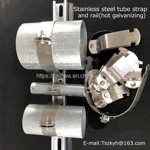 Stainless Steel 3.2 Inches Diameter Square Tube Strap Tension Clip Pipe Clamp thumbnail-1