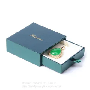 Fashion Design Sliding Paper Jewelry Set Box Custom Logo Cardboard Drawer Jewelry Box for Necklace, Earrings, Ring, Bracelet, Pendant thumbnail-4