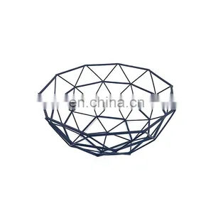 Kitchen Food Holder Decorative Gift Bedroom Wardrobe Storage Bamboo Framing Fruit Basket Wire Metal Basket thumbnail-1
