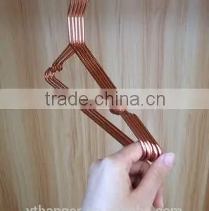 YY471high Quality Red Copper Metal Clothes Hanger Gold Wire Metal Hanger for Shirt thumbnail-4