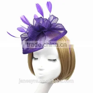 Wholesale Fashion Flower Fascinator Hat Base With Feather thumbnail-3