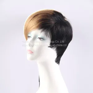 Hot Selling 1B/27 Short Human Hair Wig 100% Remy Hair thumbnail-2