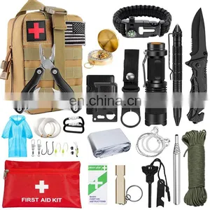Hiking Hunting Disaster Camping Adventures Tactical First Aid Kit Bag SOS Emergency Survival Gear Bag Outdoor Survival Kit thumbnail-1