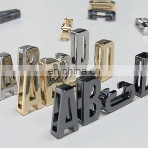 Letra Wholesale 26 Shiny Color Metal Wear Letras For Handbags And Decoration thumbnail-4