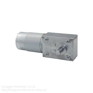 4058 dc Worm Geared Reduction Motor With Encoder Dual Shaft High Torque Geared Motor thumbnail-4