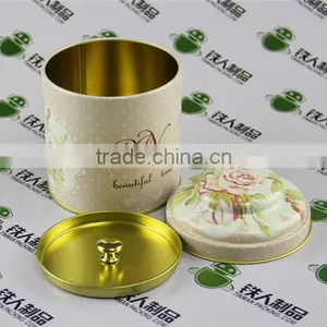 Round Domed Flower Tea Metal Packaging thumbnail-1
