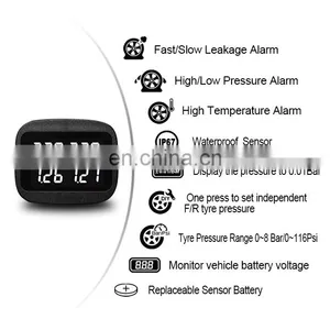 Promata Digital New Auto Cigarette TPMS Tire Pressure Monitoring System Plug and Display Ce thumbnail-2