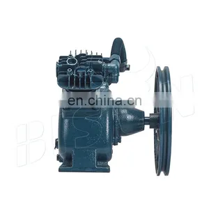 Bison China Wholesaler 1 Year Warranty 2 Double Piston Motor Head Pump Compressor With Belt Driven thumbnail-3