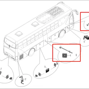 Good Price Bus Parts Accessories Coaster Bus Parts HJDL-609 Silver Key Door Lock for Sale thumbnail-4