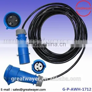 UL 2464 14AWG *3 Wires 3 Holes Female to 3 Holes Female Wheel Car Charge Cable thumbnail-1