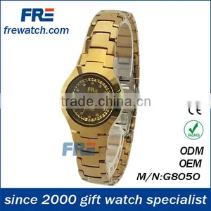 2014 Good Quality Stainless Steel Wrist Yellow Watch thumbnail-1