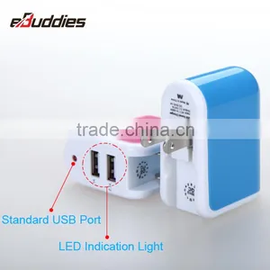 Electric Type and Mobile Phone Use Dual Usb Wall Charger 5V 2.1A thumbnail-1