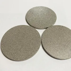 1 Pc Round Titanium Powder Sintered Plates Gas Distribution Conditioning System Air Stratification Filter Porous Titanium Plate 50μm thumbnail-1
