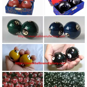 Yinyang Baoding Balls With Chiming 40mm Size for Old Men Hand Exercise Stress Release Meditation thumbnail-1