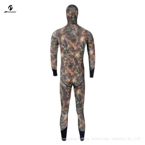Neoprene 3mm-5mm Camo Wetsuit Spearfishing Camouflage Suit Antiwear Pad on Chest Clothing CR thumbnail-3