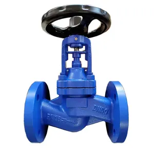 DIN Bellows Globe Valve GGG40 Pn25 End DN25 JL1040 Pn16 Bellows Flange Globe Valve thumbnail-1