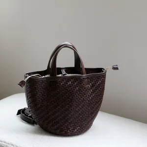 Casual Straw Woven Shoulder Bags For Women Wicker Handbags Handmade Summer Beach Bag Female Travel Large Capacity Rattan Totes thumbnail-2