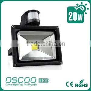 CE RoHS UL Meanwell Driver Sumsung IP65 20000lm PIR Sensor Led Floodlight 20w thumbnail-1