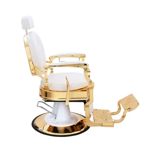 Beauty Salon Barber Chair, Hydraulic Chair With Double Locking Casters, 5-Star Base, 180° Backrest Recline, 65cm Seat Width thumbnail-1