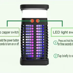 New Design Portable Rechargeable Electric Mosquito Zapper Light Mosquito Repeller thumbnail-4