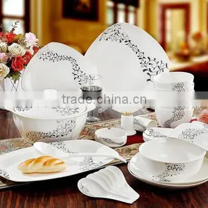 56 Pcs Decorative and Home Used Western Style Dinner Plates Set thumbnail-1