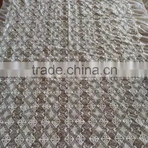 Original Embroidery Fabric Organdy Milk Silk Lace With Water Soluble Full Lace for Garment Accessory thumbnail-5