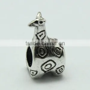 Lead Free Nickle Free Zinc Alloy Pdora Deerlet Shape Jewelry Hole Beads for Bracelets and Necklaces thumbnail-4